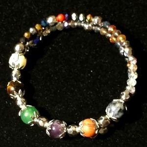 7 Chakra Natural Stone Wrap Bracelet